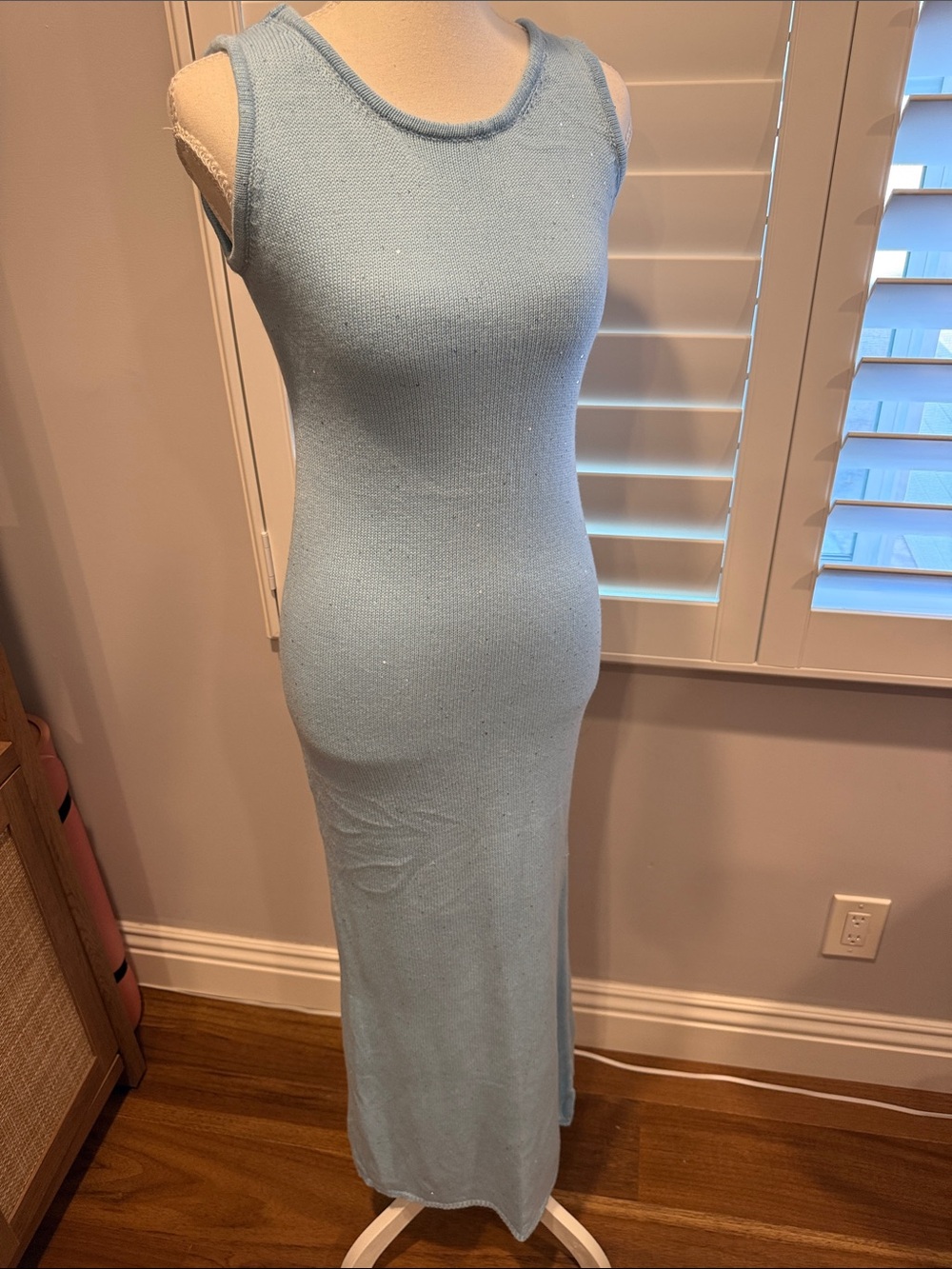 BOGO 🟢 Light blue knit maxi mermaidcore dress